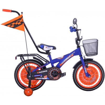 Detský bicykel 16" BMX Racing Fuzlu matný modro-oranžový